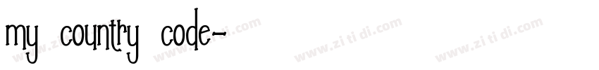 my country code字体转换